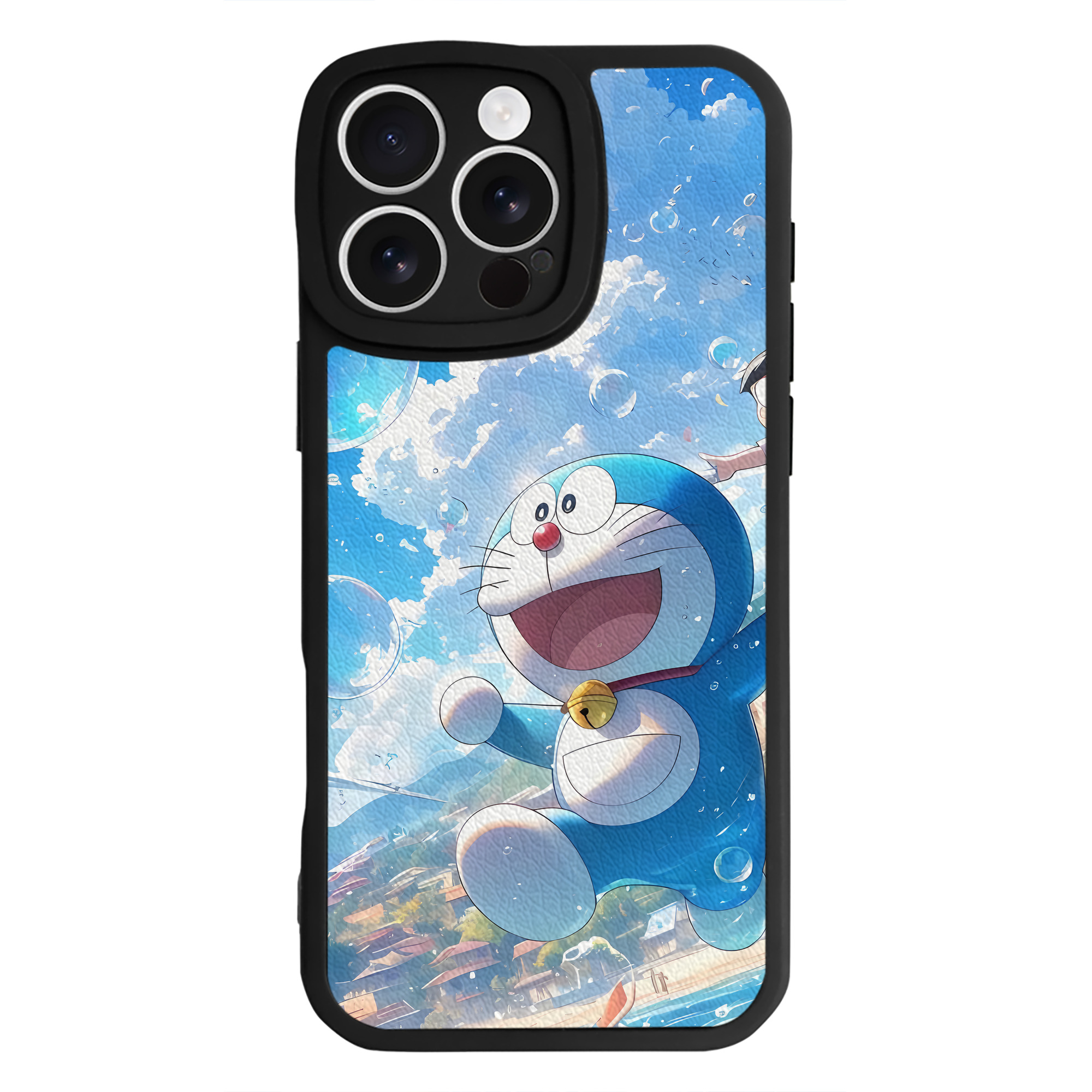 （画像用） ドラえもん Doraemon 【iPhone 16シリーズ対応】シリコンスマホケース（レザー調） 材質：シリコン